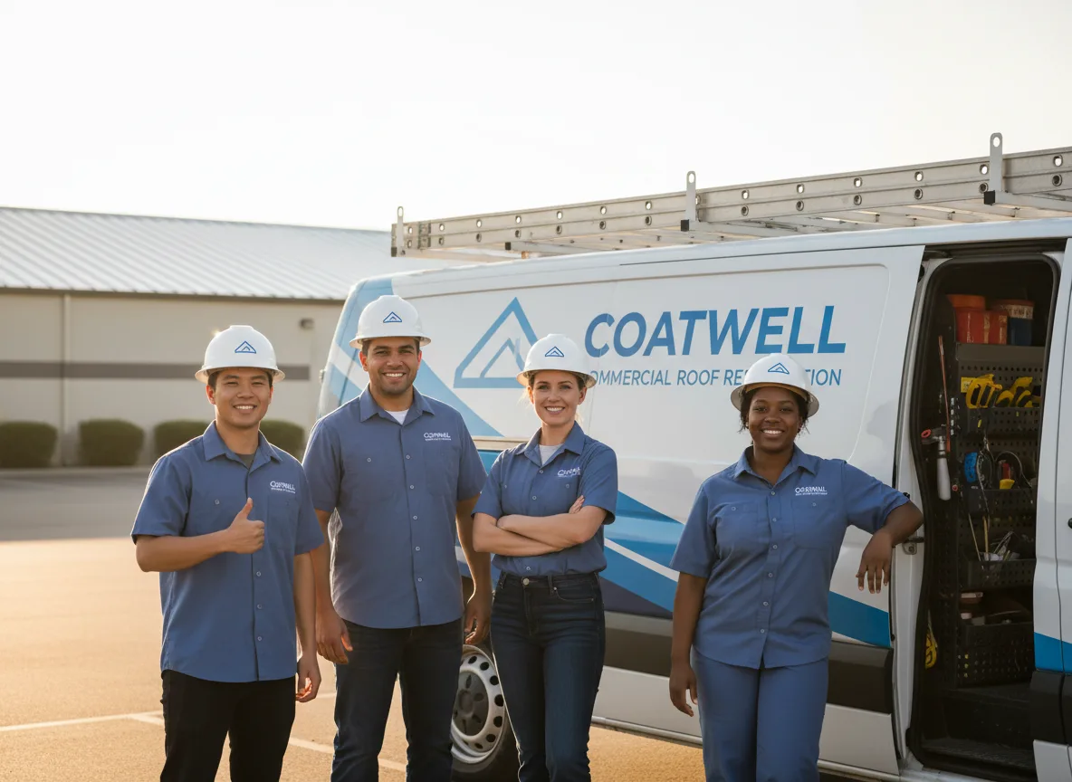 Commercial roof coating company in Moffett, OK